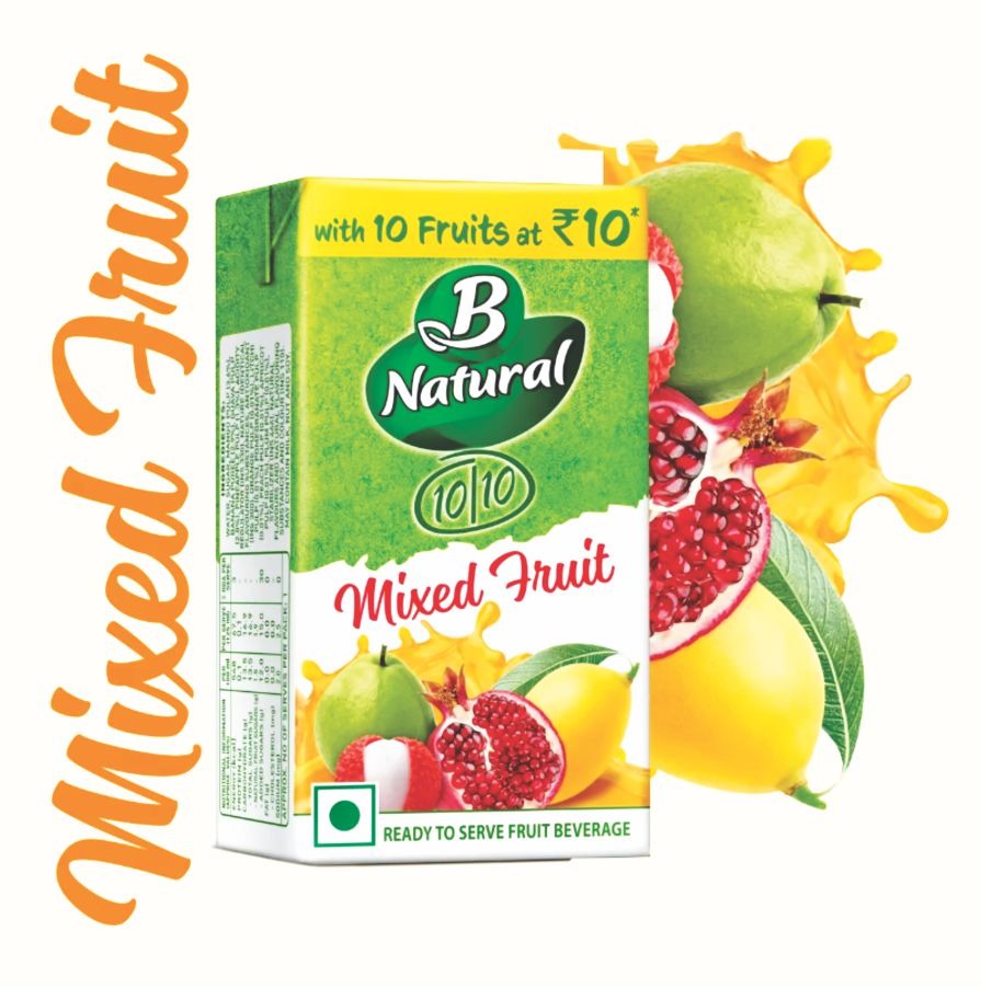 B Natural Mixed Fruit, 125ml, Rs. 10 | Pack of 20 